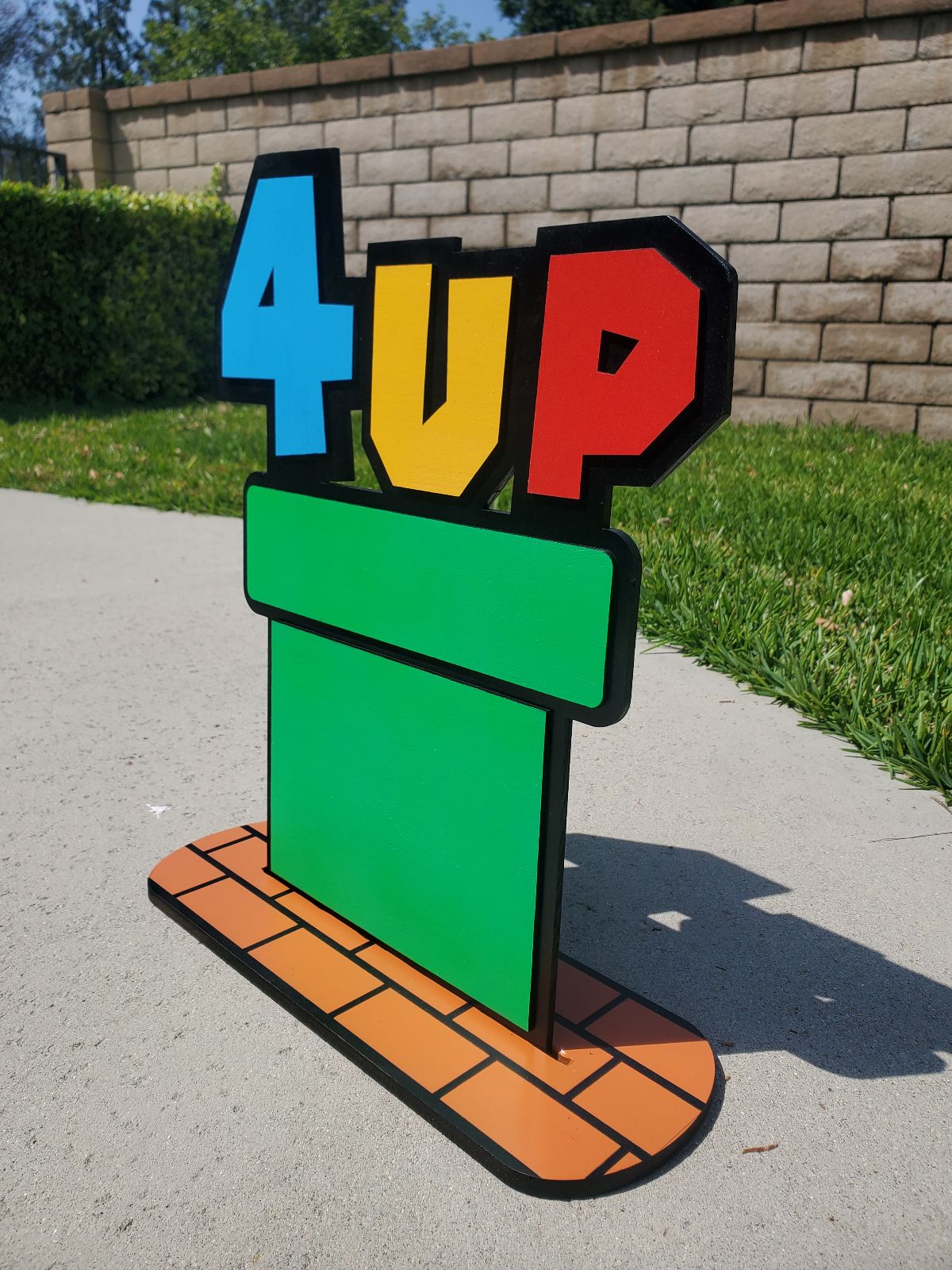 Personalized level up Mario-inspired birthday sign, 1up, 2up, Kids birthday decoration