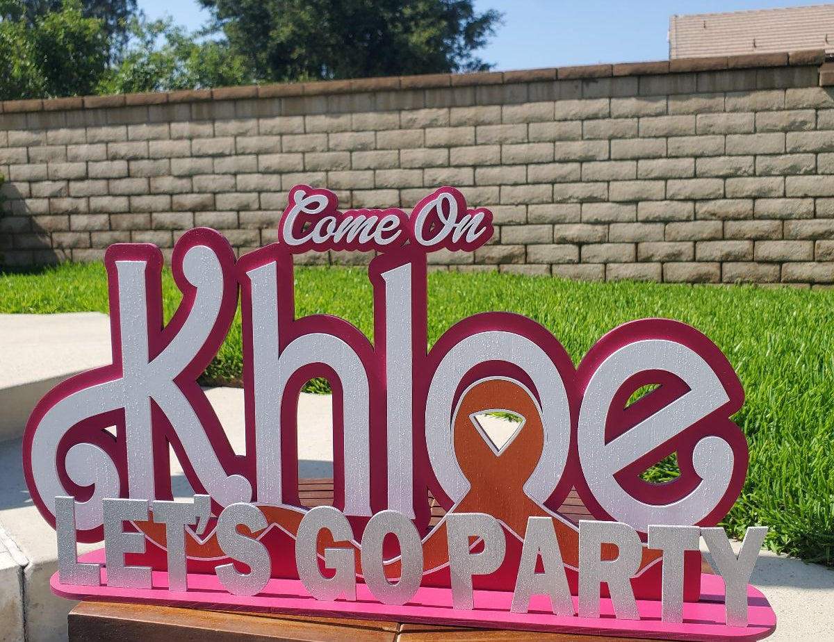 Personalized Pink Doll inspired sign