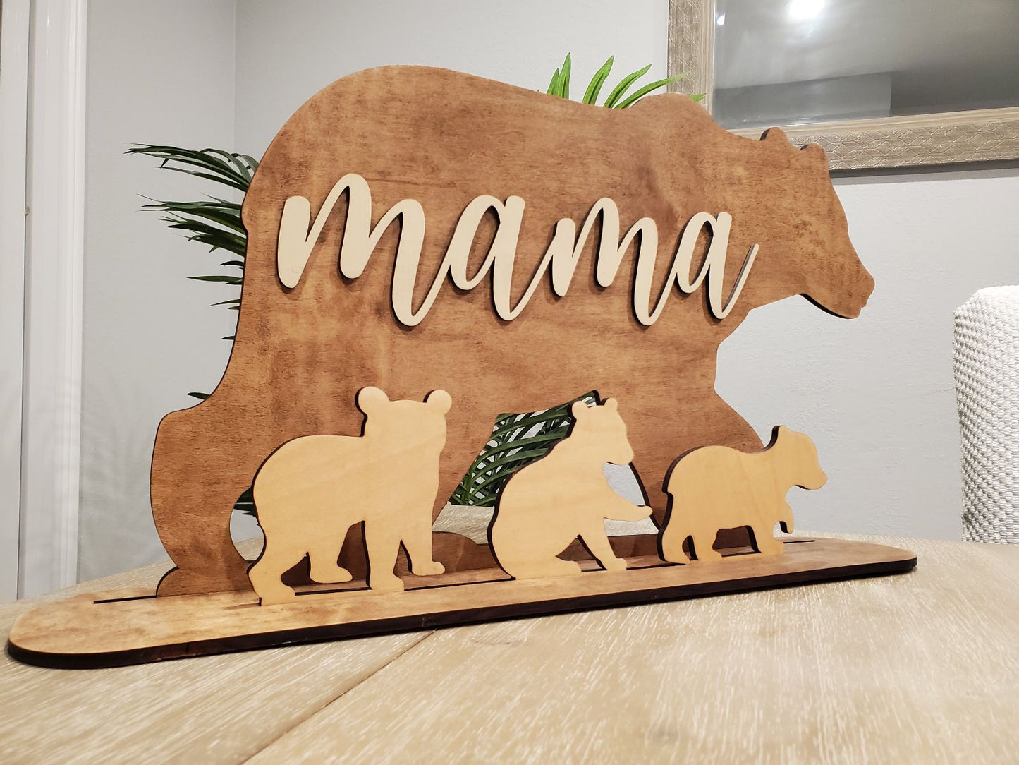 Mama Bear Mother's Day Personalized Gift, Mom Family Gift, Mama Bear And Her Cubs Gifts.