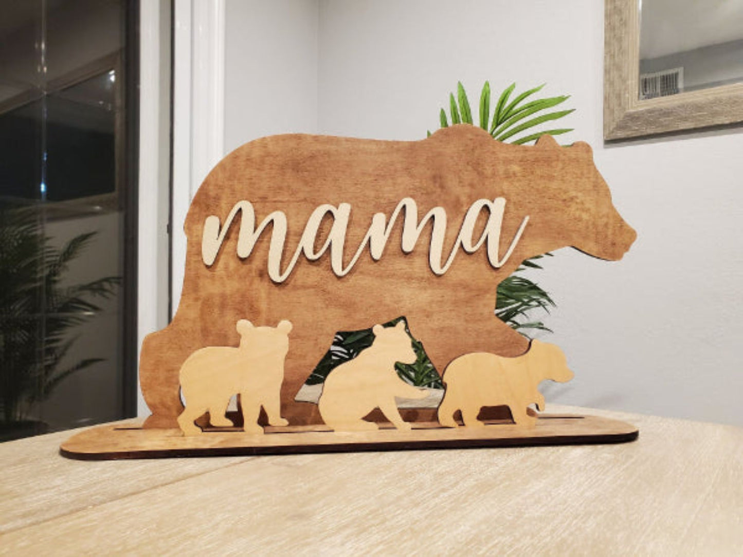 Mama Bear Mother's Day Personalized Gift, Mom Family Gift, Mama Bear And Her Cubs Gifts.
