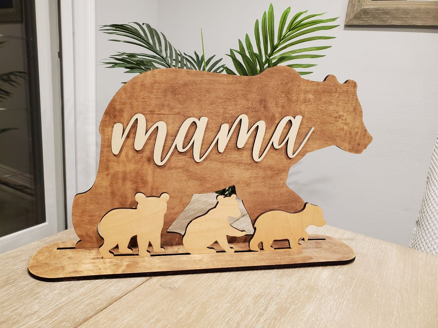Mama Bear Mother's Day Personalized Gift, Mom Family Gift, Mama Bear And Her Cubs Gifts.