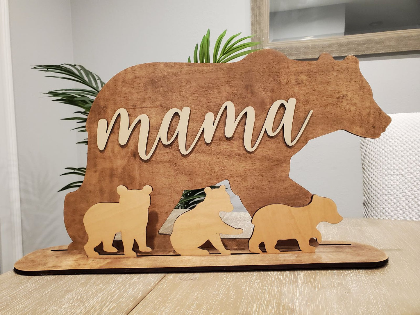 Mama Bear Mother's Day Personalized Gift, Mom Family Gift, Mama Bear And Her Cubs Gifts.