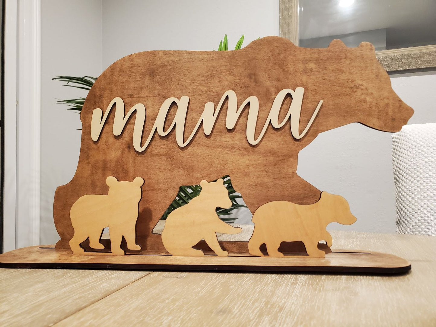 Mama Bear Mother's Day Personalized Gift, Mom Family Gift, Mama Bear And Her Cubs Gifts.