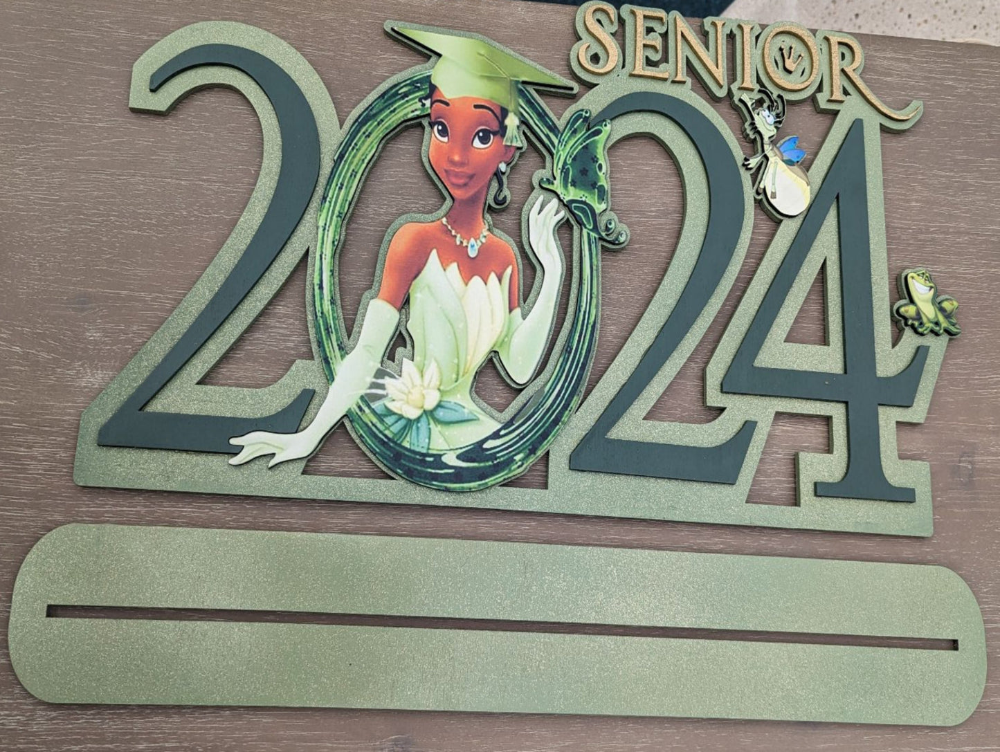 Tiana Graduation wooden sign, Personalized princess Tiana class of 2025 Graduation sing