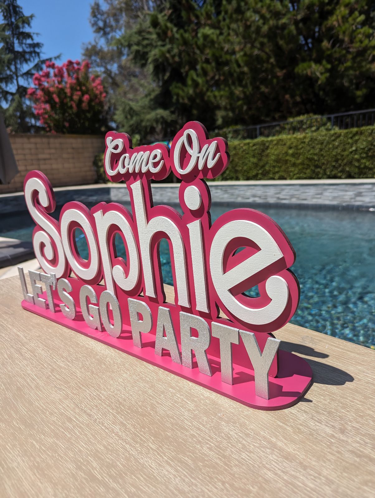 Personalized Pink Doll inspired sign