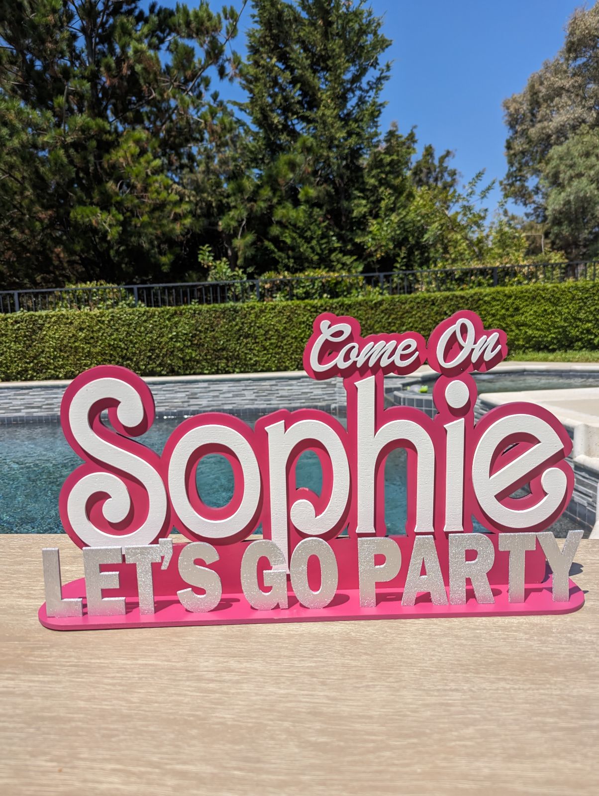 Personalized Pink Doll inspired sign