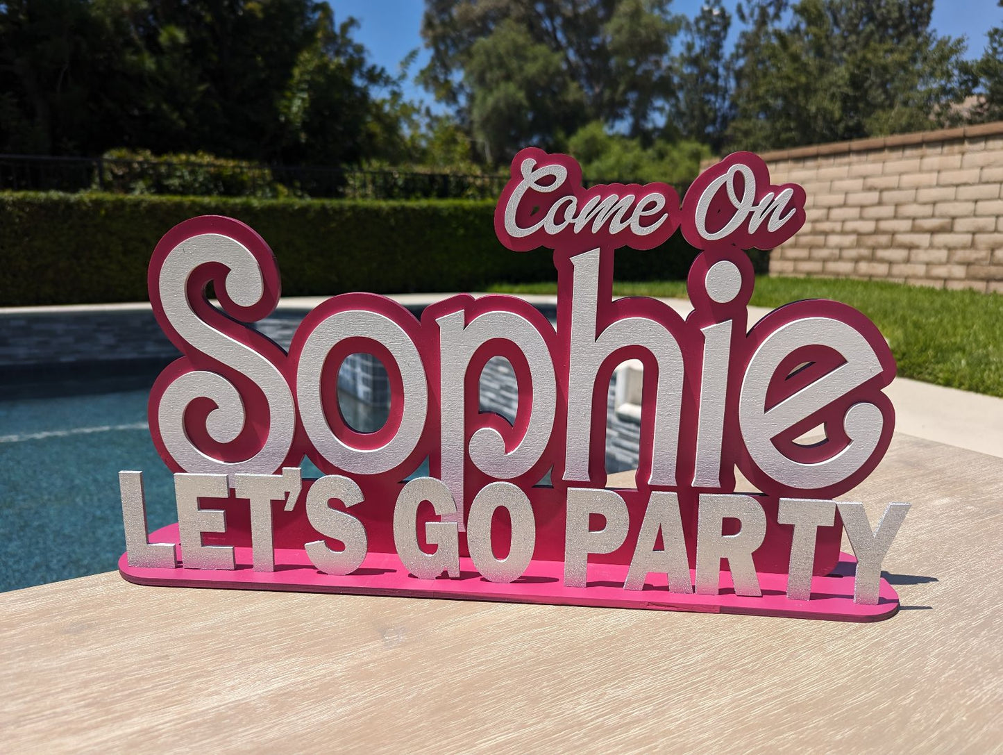 Personalized Pink Doll inspired sign