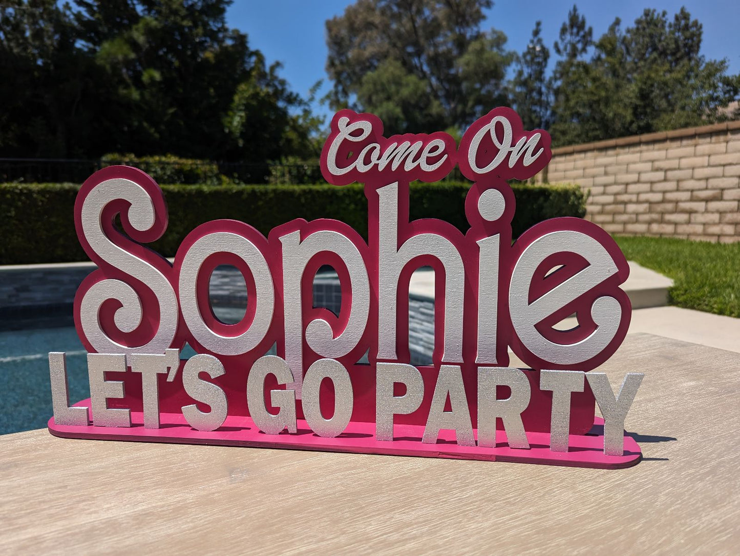 Personalized Pink Doll inspired sign