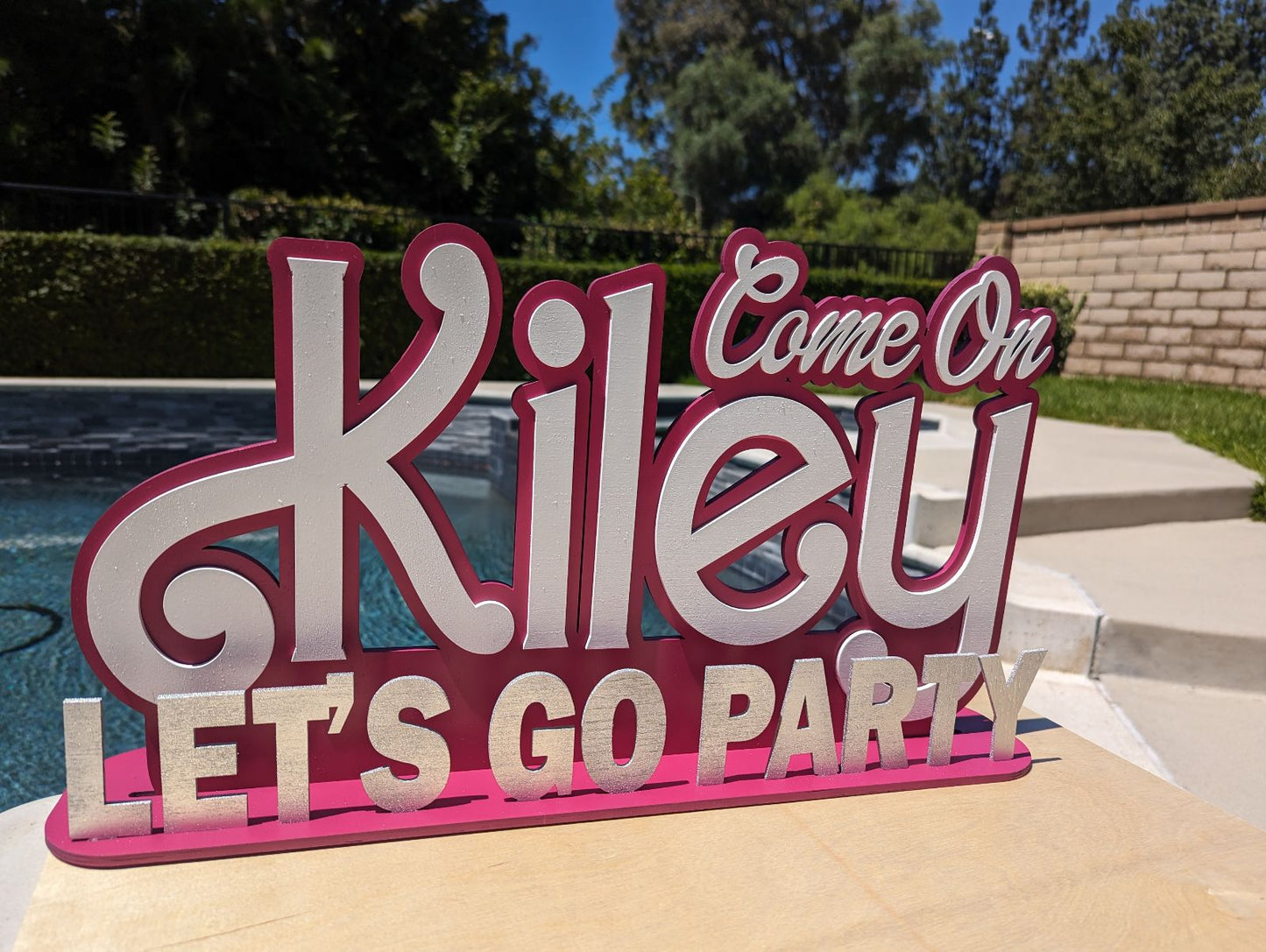 Personalized Pink Doll inspired sign