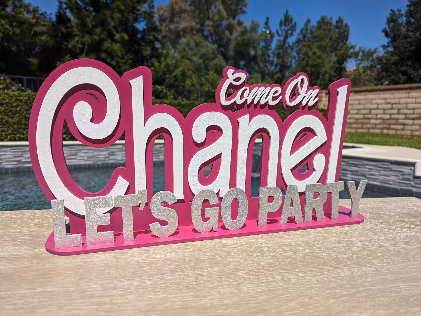 Personalized Pink Doll inspired sign