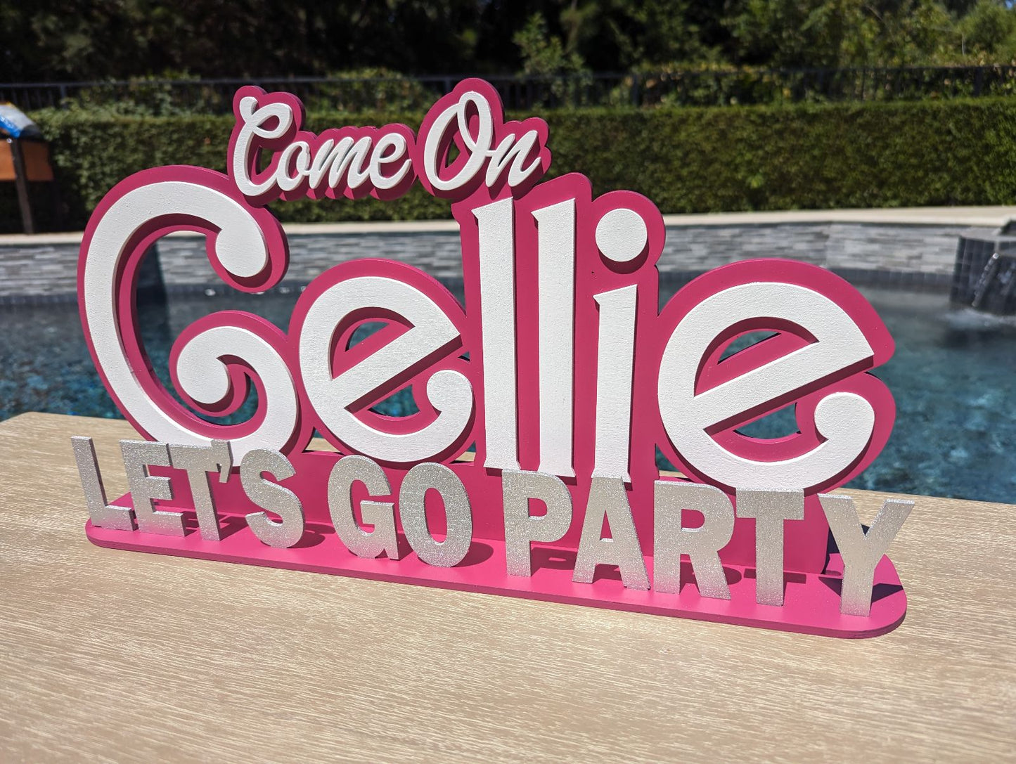 Personalized Pink Doll inspired sign