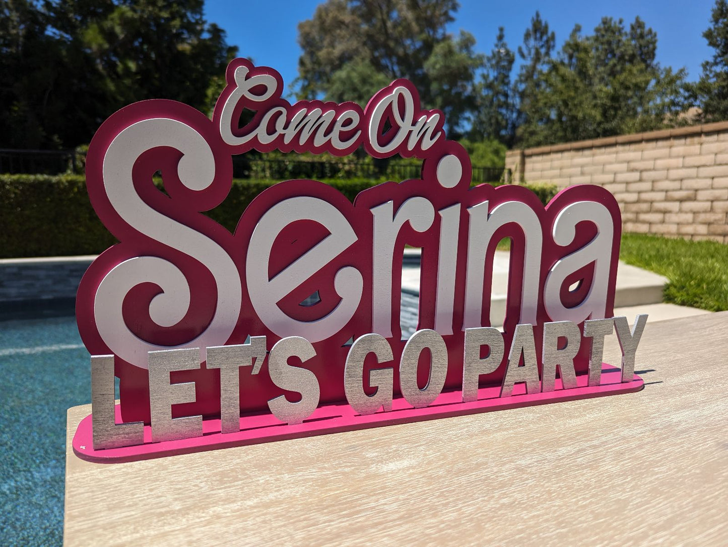 Personalized Pink Doll inspired sign
