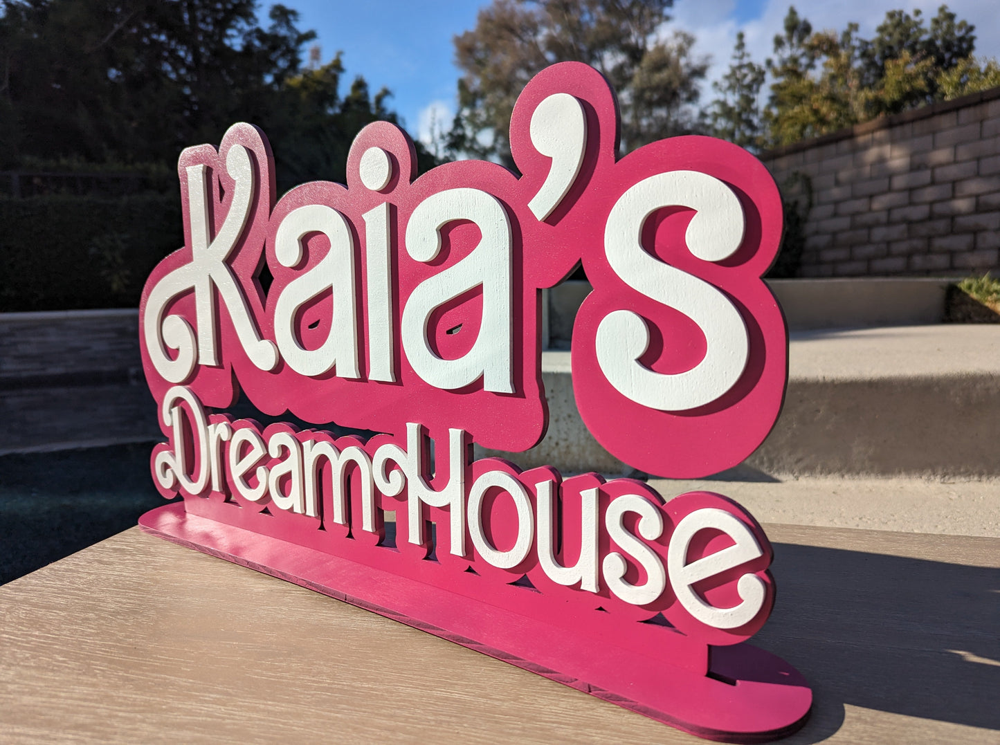 Pink Custom Dreamhouse sign