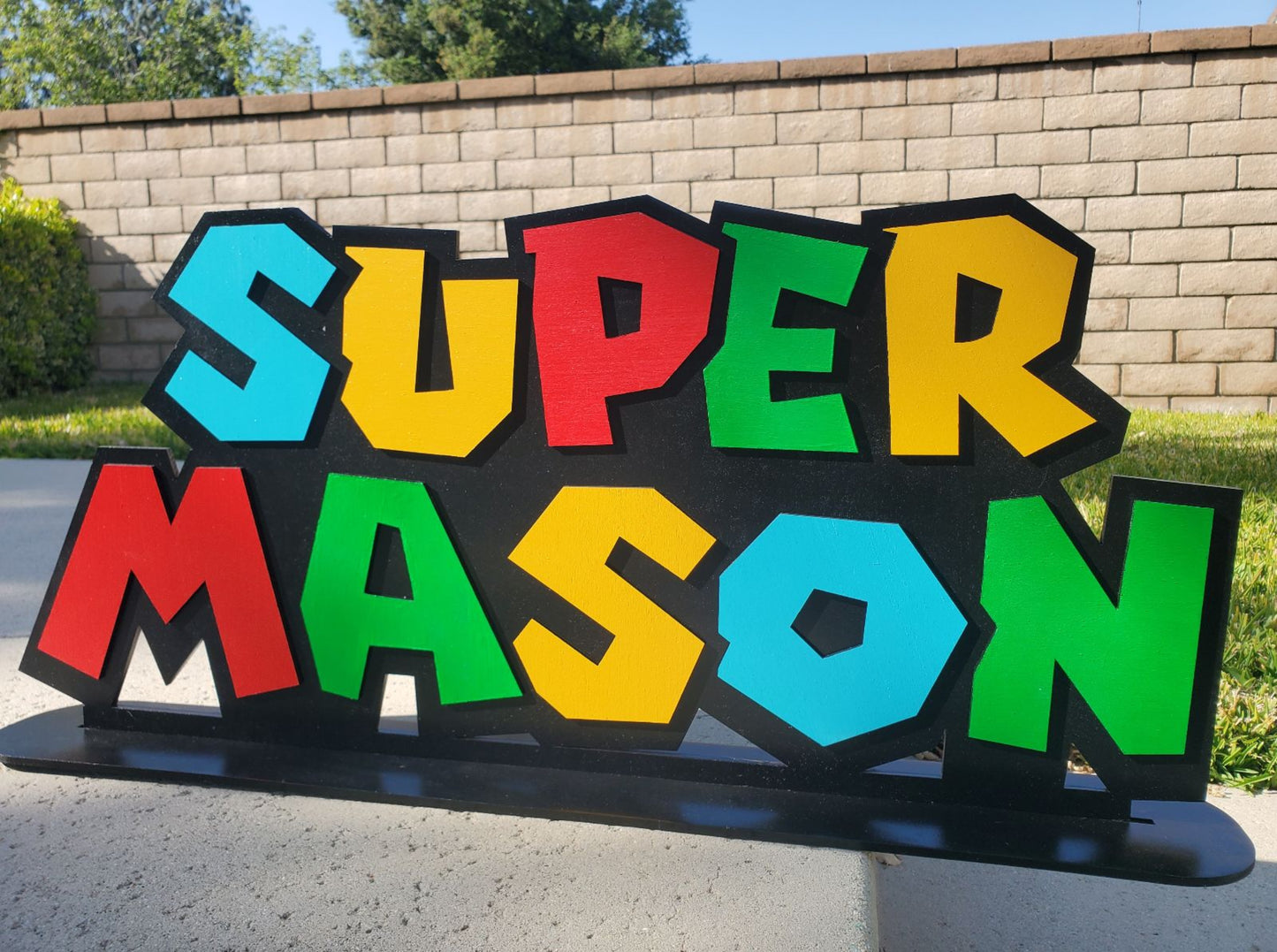 Custom video game sign