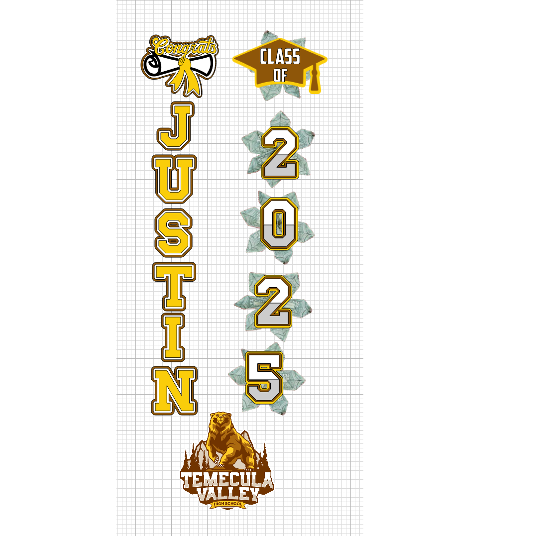 Custom Graduation leis, Temecula Valley High School