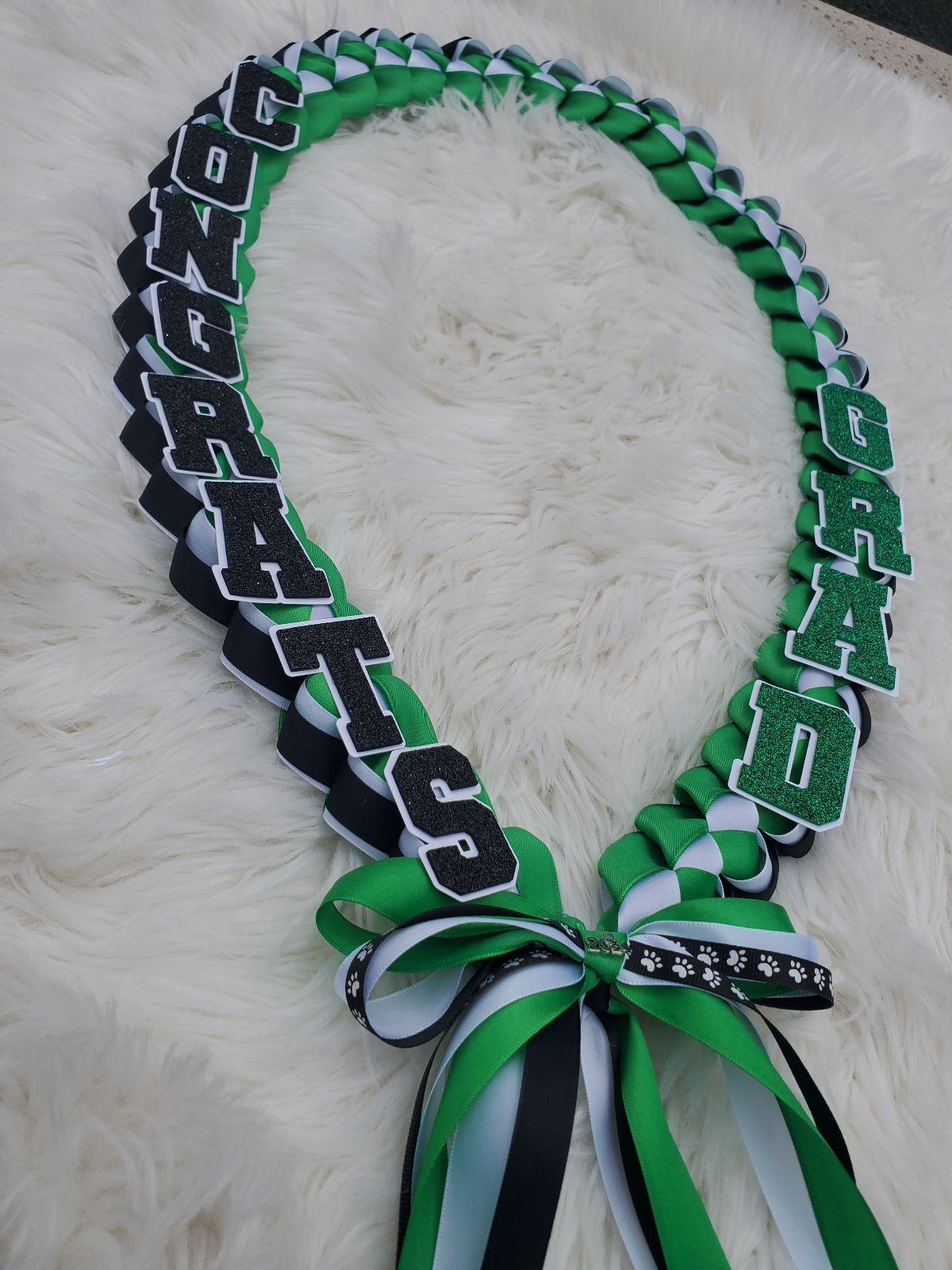 Custom Graduation Lei,  Promotion Gift Lei,  Senior Night Gift Lei,  Braided Satin Ribbon Lei for Graduation,  Personalized Graduate Lei, 2025 Senior