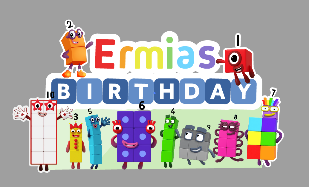 Numberblocks Personalized Sign