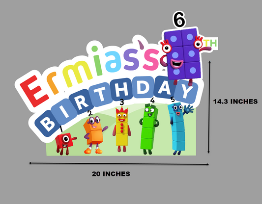 Numberblocks Personalized Sign