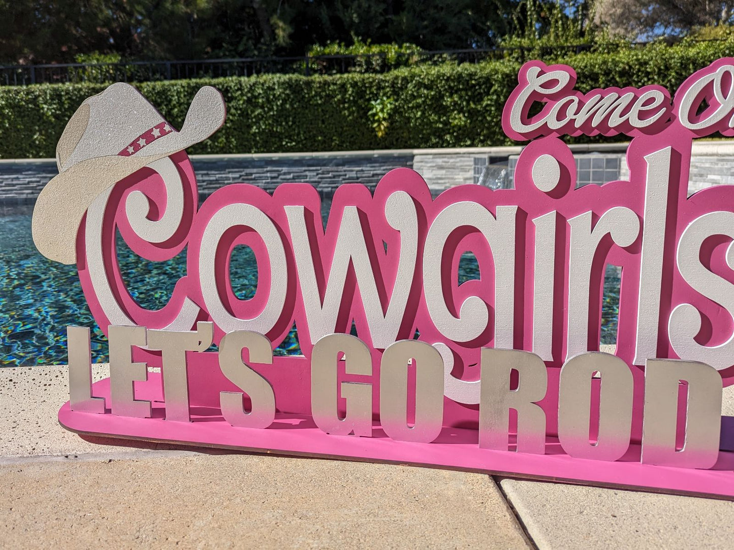 Come On Cowgirls Let's Rodeo sign, Birthday cowgirls sign