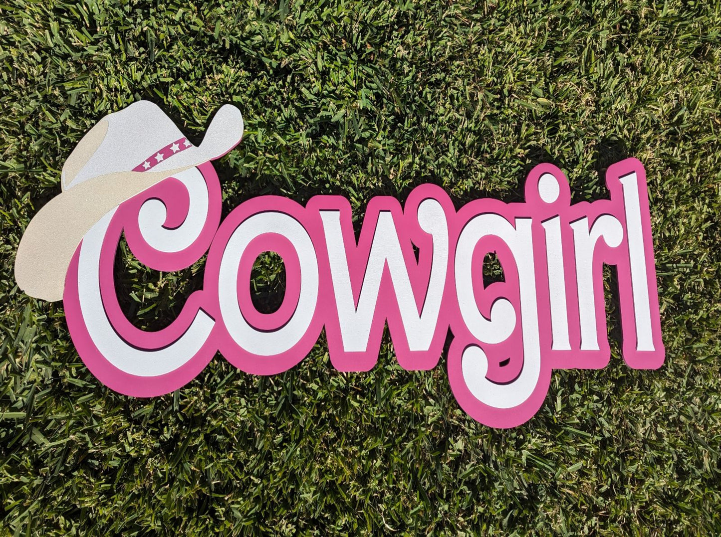 Cowgirl Barb-inspired sign, Cowgirl sign,