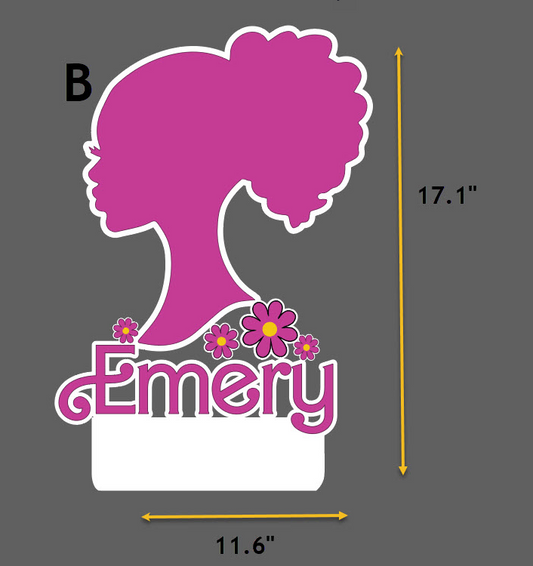 Personalized custom Pink Doll Sign